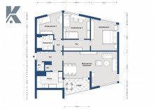 Grundriss 6. OG 4 Zimmer Rheinblick. Skyline. 4 Zimmer. Linksrheinisch-Zentral.