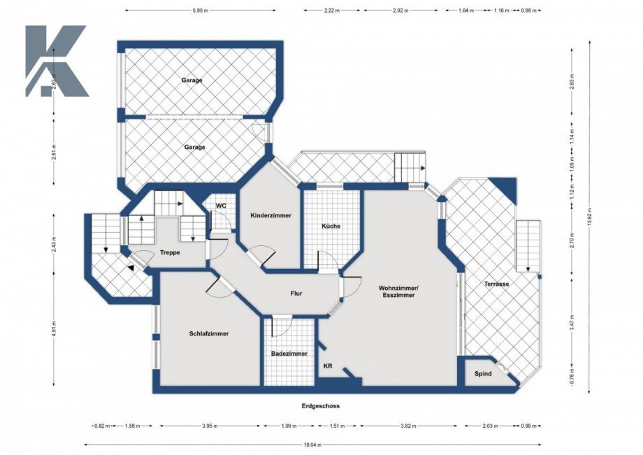 Grundriss Erdgeschoss Doppelhaush�lfte K�ln / Junkersdorf