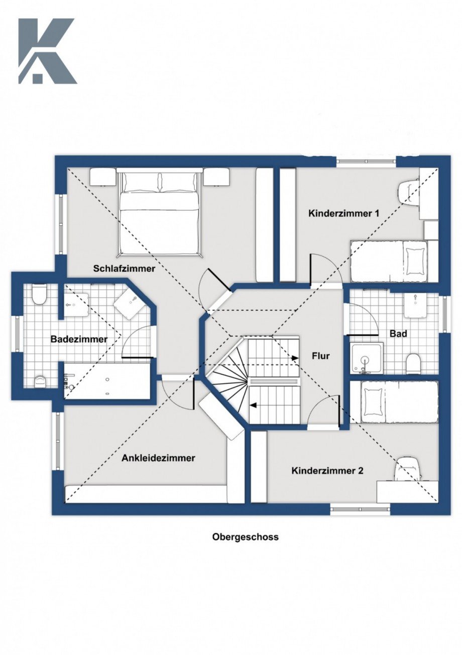 Obergeschoss Einfamilienhaus K�ln / M�ngersdorf
