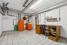 Heizungskeller Monheim-Baumberg: gro�er Garten mit solidem Backstein-Reihenhaus sowie Erweiterungs-Potential