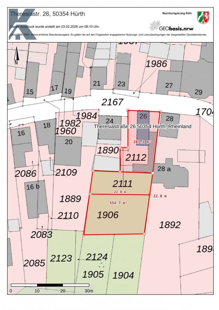 Grundst�ckslage und Umgebung Theresiastr. 26, 50354 H�rth Wohngrundst�ck H�rth / Alst�dten