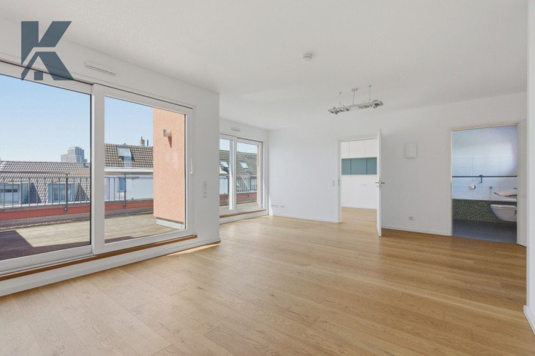 Wohnzimmer 1 K�ln / Bickendorf Penthousewohnung Penthouse-Wohnung. Neubau-Standard. 2 Zimmer mit 2 Dachterrassen. Stellplatz.