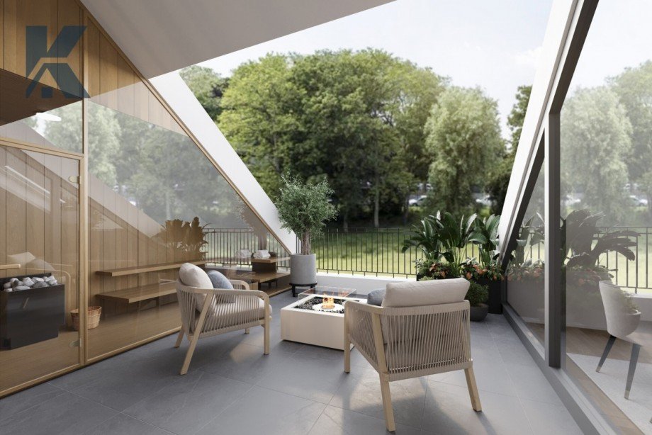 Dachterrasse mit Sauna als Sonderwunsch Dachgeschosswohnung K�ln / Marienburg