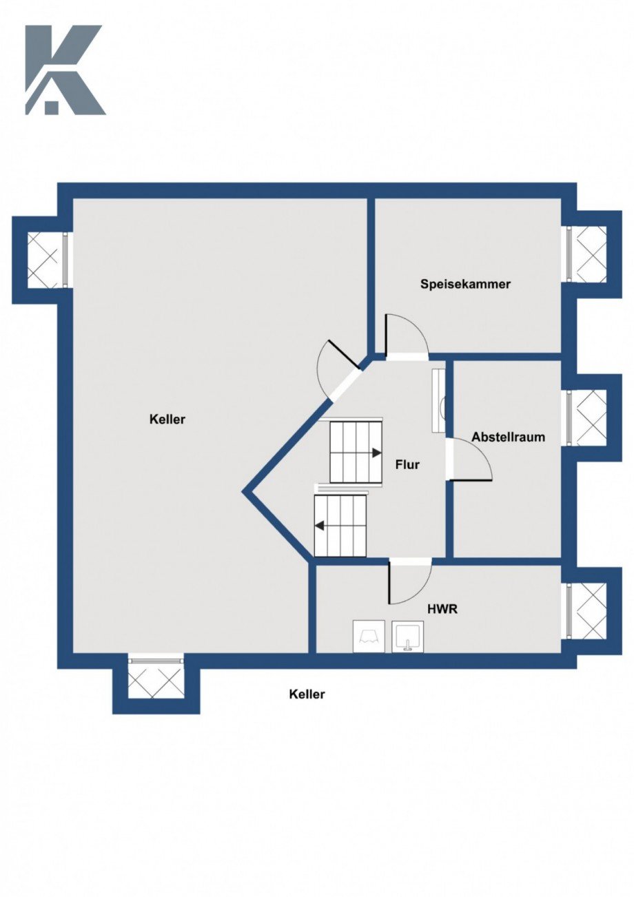 Kellergeschoss Einfamilienhaus K�ln / M�ngersdorf