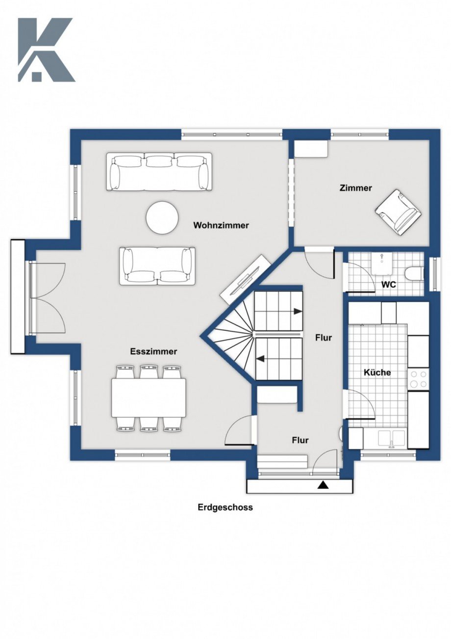 Erdgeschoss Einfamilienhaus K�ln / M�ngersdorf