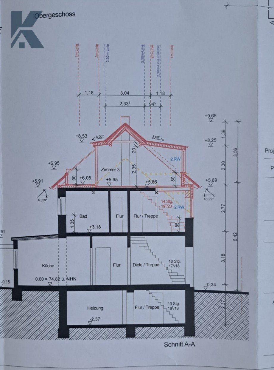 Schnitt neu Haus Frechen