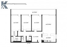 Grundriss Wiener Weg 3b 4-Zimmer Wohnung: K�ln-Junkersdorf, Eigennutzung oder WG-Objekt