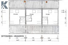 Grudriss LOFT Reihenendhaus mit Dachgeschoss-Loft, Garten und Garage in K�ln-Porz (Grengel)